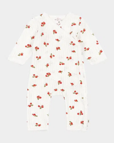 Konges Slojd Kids' Girl's Minnie Rose Motif Coverall In White