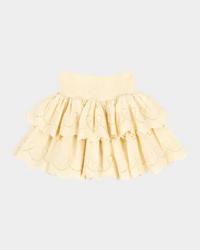 KONGES SLOJD GIRL'S POSEY EMBROIDERED EYELET SMOCKED SKIRT