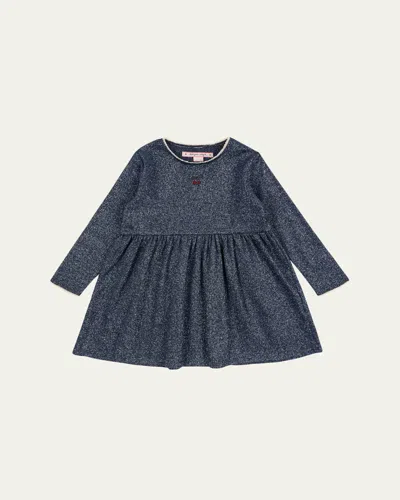 Konges Slojd Kids' Girl's Roli Long Sleeve Dress In Blue