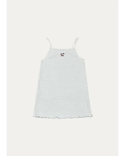 Konges Slojd Kids' Girl's Roli Striped Cotton-blend Dress In Blue