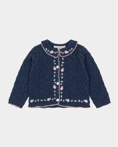 KONGES SLOJD GIRL'S ROSIER EMBROIDERED CARDIGAN