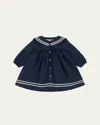 Konges Slojd Sailor Cotton Dress In Navy Blazer