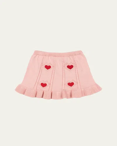 Konges Slojd Kids' Girl's Soleil Knit Skirt In Pink