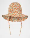 Konges Slojd Girl's Verbena Floral-print Sun Hat In Kaluka