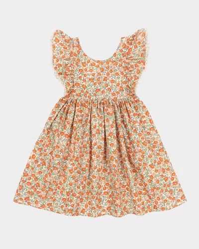 Konges Slojd Kids' Girl's Verbena Printed Dress In Kaluka