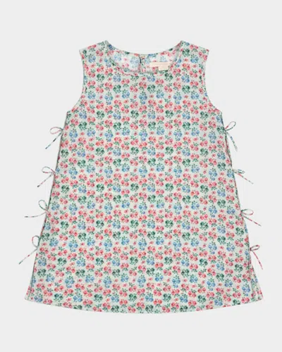 Konges Slojd Kids' Girl's Voila Floral-print A-line Dress In White