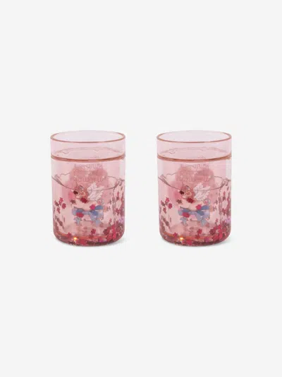 Konges Slojd Kids' Girls 2 Pack Glitter Cups In Pink