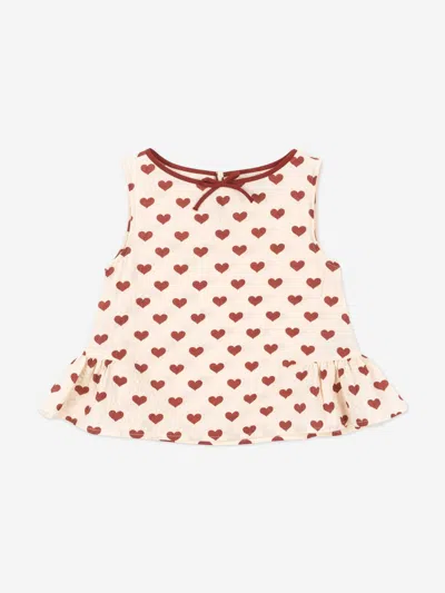 Konges Slojd Babies' Girls Ava Sleeveless Top In Pink
