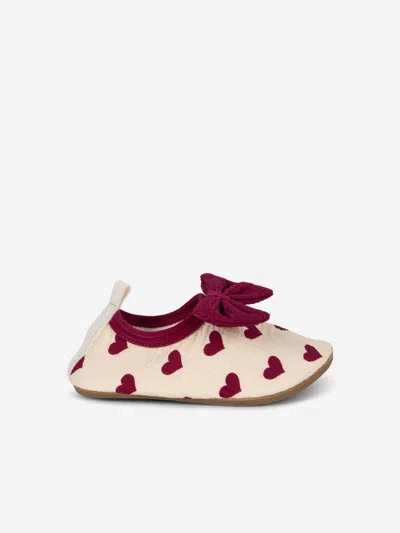 Konges Slojd Girls Bowie Heart Swim Shoes In Ivory