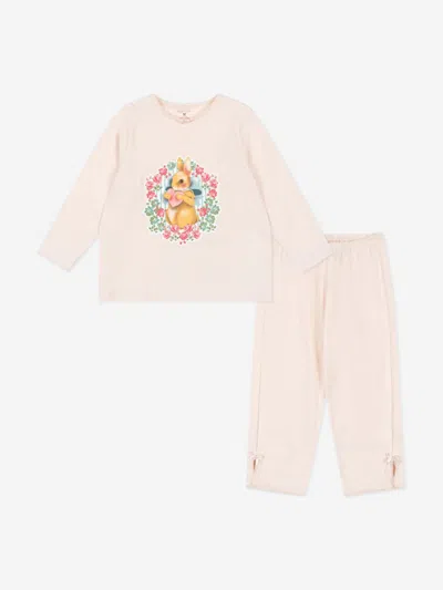 Konges Slojd Babies'  Girls Gio Bow Pant Set In Pink