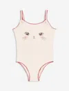 Konges Slojd Kitty Bow-detail Printed Swimsuit In Pink