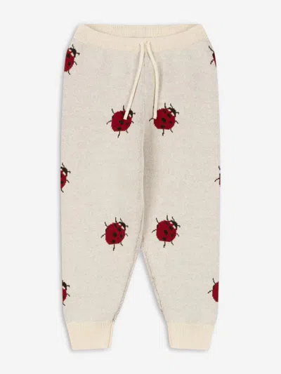 Konges Slojd Babies'  Konges Sløjd Girls Lapis Ladybug Knit Pants In Ivory