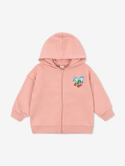 Konges Slojd Kids' Girls Lou Sequin Zip Up Top In Orange