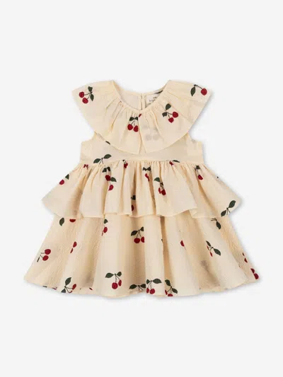 Konges Slojd Babies' Girls Lunella Cherry Dress In Multicoloured