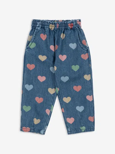 Konges Slojd Babies' Girls Magot Denim Pants In Blue