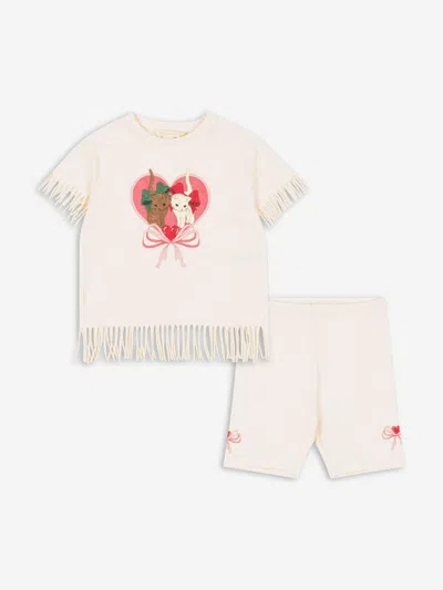 Konges Slojd Babies' Girls Marah Short Set In White