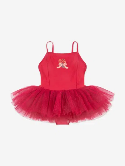 Konges Slojd Babies' Girls Marina Ballerina Dress In Red