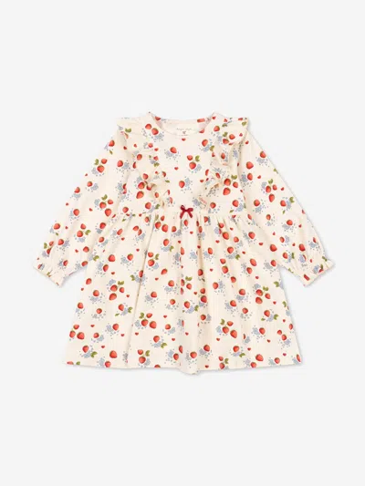 Konges Slojd Babies' Girls Marmalade Basic Frill Dress In Ivory