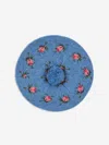 Konges Slojd Girls Rose Belou Knit Beret In Blue