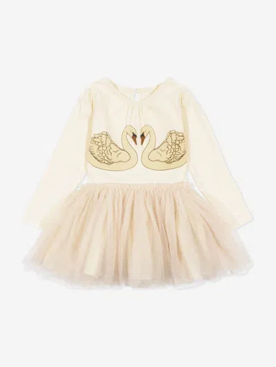 Konges Slojd Kids' Girls Swan Fairy Ballerina Dress In Pink