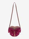 Konges Slojd Girls Tut Bow Glitter Heart Shoulder Bag In Red