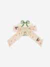 Konges Slojd Girls Velvet Bow Pearly Hair Clip In Neutral