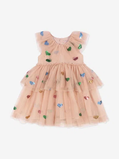 Konges Slojd Babies' Girls Yvonne Fairy Dress In Brown