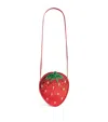 Konges Slojd Girl's Strawberry-shaped Glitter Shoulder Bag In Red