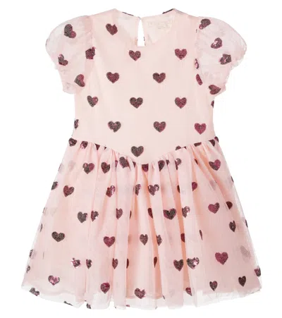 Konges Slojd Kids' Konges Sløjd Heartlily Sequined Tulle Dress In Multi