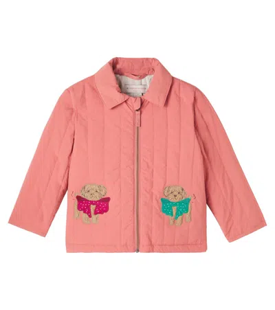 Konges Slojd Kids' Konges Sløjd Juno Embroidered Technical Jacket In Pink