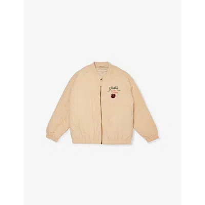 Konges Slojd Babies' Juno Ladybug-embellished Shell-down Jacket 2-8 Years Frapp In Frappe