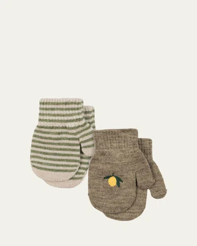 Konges Slojd Kid's 2-pack Filla Mittens In Multi