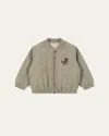 Konges Slojd Juno Embroidered Bomber Jacket In Laurel Oak