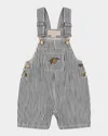 Konges Slojd Kid's Fender Striped Organic Cotton Overalls In Naval Stripe