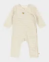 Konges Slojd Kid's Fruit Motif Coverall In Tea Stripe