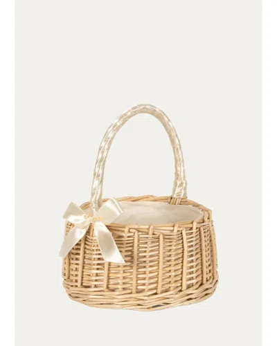 Konges Slojd Kid's Woven Celebration Basket In Eggnog