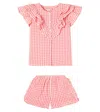 Konges Slojd Kim Cotton Shirt And Shorts Set In Multicoloured