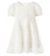Konges Slojd Ally Glitter Floral Tulle Dress In White