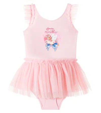 Konges Slojd Kids' Konges Sløjd Amandine Tulle-trimmed Swimsuit