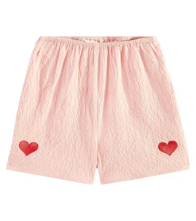 Konges Slojd Kids' Ava Cotton Shorts In Rot