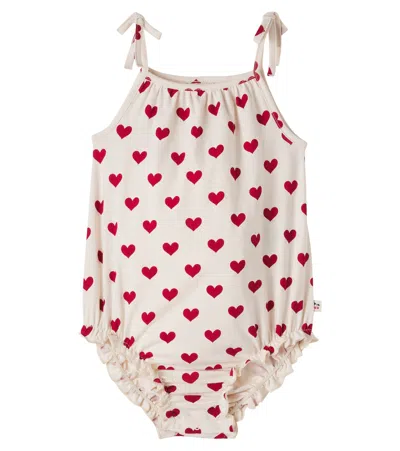 Konges Slojd Konges Sløjd Baby Basic Cotton-blend Bodysuit In Red