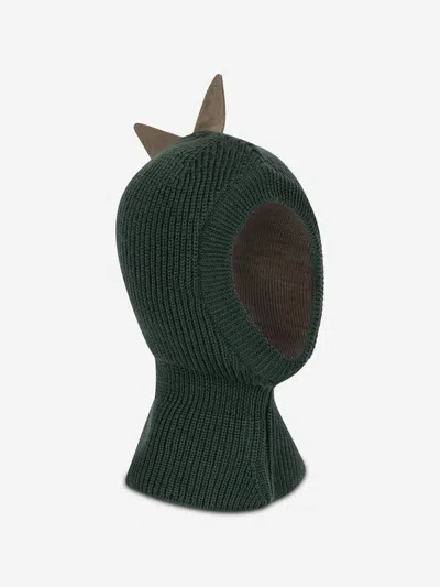 Konges Slojd Kids'  Konges Sløjd Baby Boys Animal Balaclava In Green