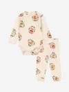 Konges Slojd Konges Sløjd Baby Deer Diary Bodysuit Set In White