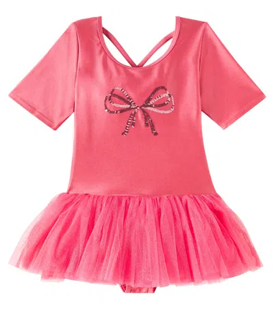 Konges Slojd Kids' Ballerina Sequin-embellished Dress In Pink