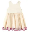 Konges Slojd Bowie Sequin-trimmed Tulle Dress In Yellow