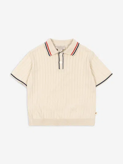 Konges Slojd Kids' Konges Sløjd Boys Mio Knit Polo Shirt In Neutral