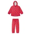Konges Slojd Konges Sløjd Cinelle Polka-dot Raincoat And Rain Pants Set In Red