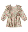 Konges Slojd Evia Bow-detail Printed Cotton Dress In Multicolor