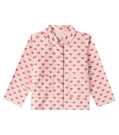 Konges Slojd Kids' Fen Printed Cotton Jacket In Pink