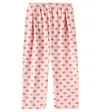 Konges Slojd Fen Printed Cotton Pants In Pink